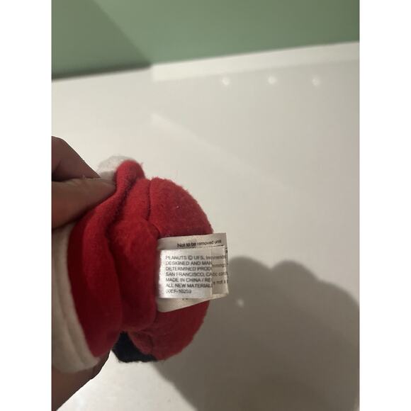 Vintage Peanuts Snoopy Christmas Santa Claus Suit Plush Stuffed Felt Material - Picture 4 of 4